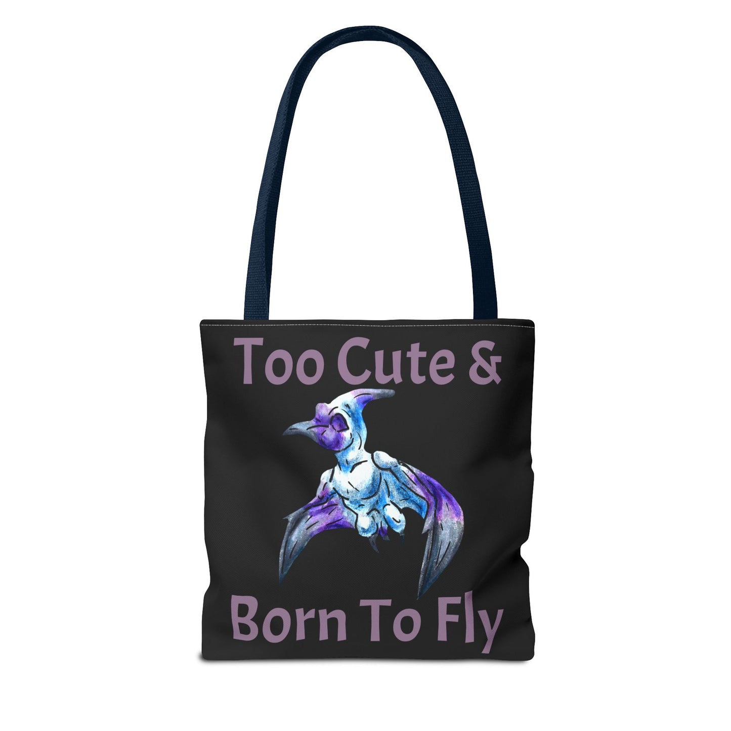 Siln -Chibi Pterodactyl- Flying Dino - Double-Sided Tote Bag