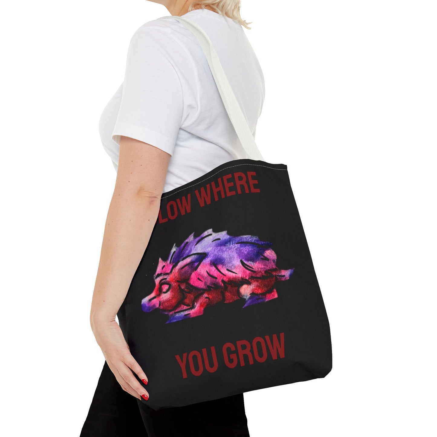Chibi Azalea the Hedgehog- Chibi Hedgehog- Cute Animal - Double-Sided Tote Bag