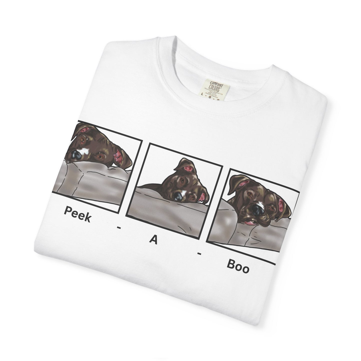 Peek A Boo Dog Shirt – Funny Dog Lover Tee – Cute Dog Mom Gift – Dog Dad Shirt – Rescue Dog Humor Shirt – Animal Lover Gift Idea