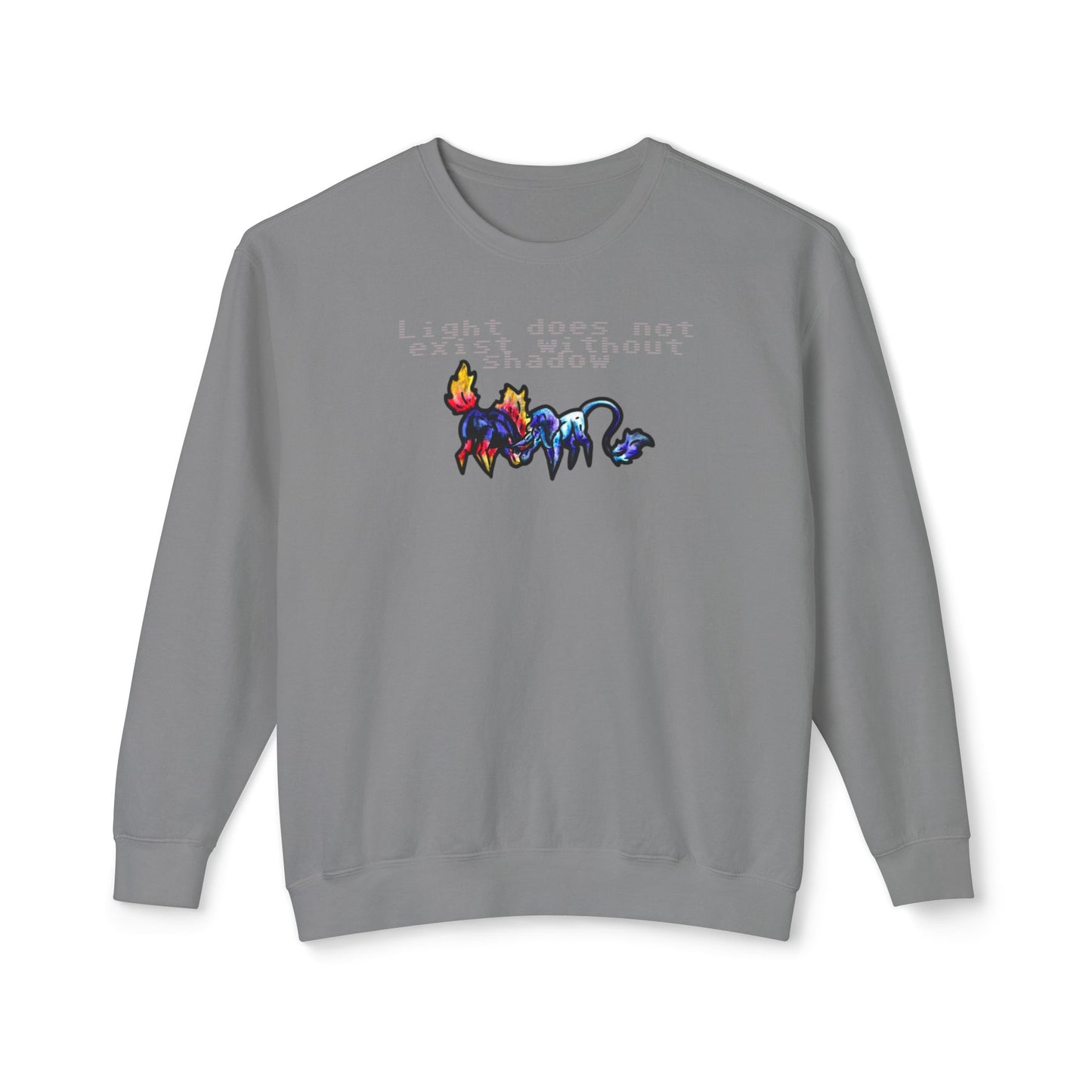 Chibi Dream and Nightmare Unicorn- Light & Shadow- Celestial Nightmare- Duality– Light and Dark Fantasy- Crewneck