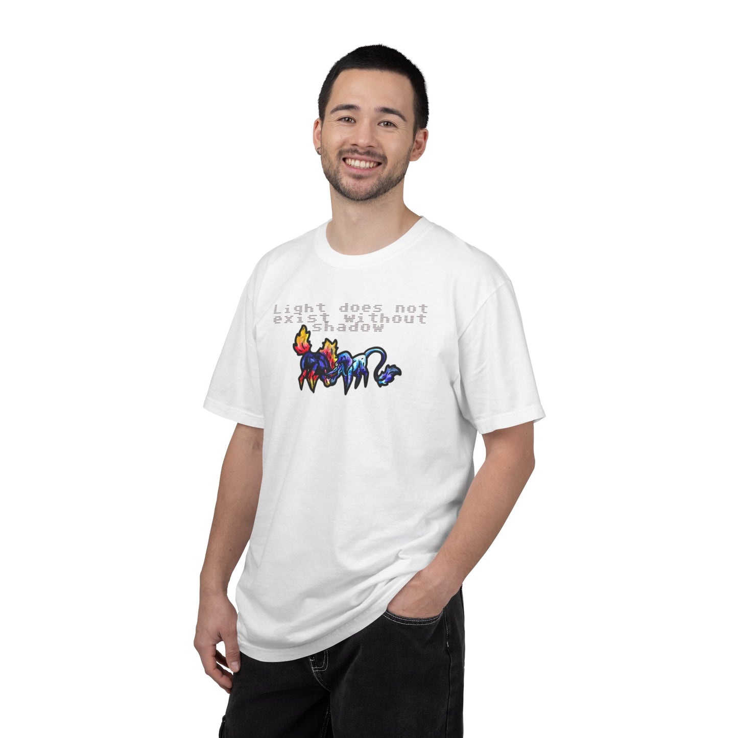 Chibi Dream and Nightmare Unicorn- Light & Shadow- Celestial Nightmare- Duality– Light and Dark Fantasy- T-shirt