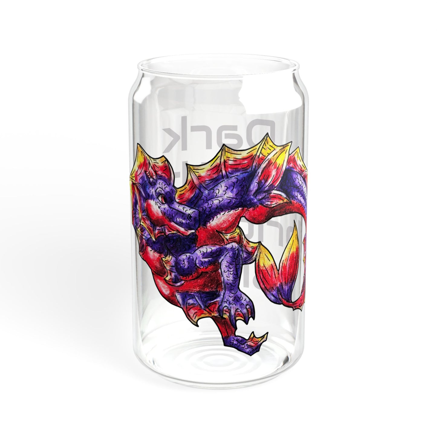 Sunset Hippocampus- Depths & Shine- Marine Fantasy Illustration- Fantasy Ocean Art- Glas Tumbler 16oz