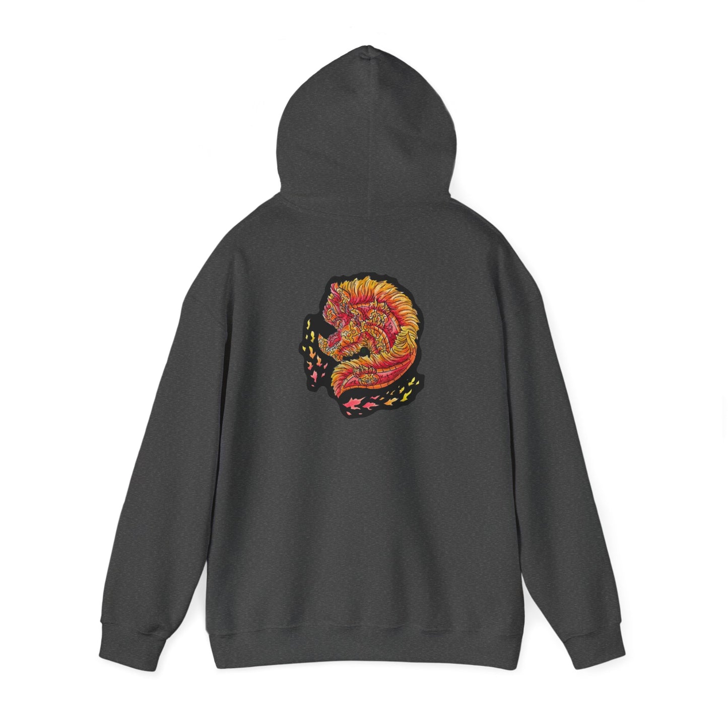 Fire Dragon Head Unisex Heavy Blend™ Hooded Sweatshirt