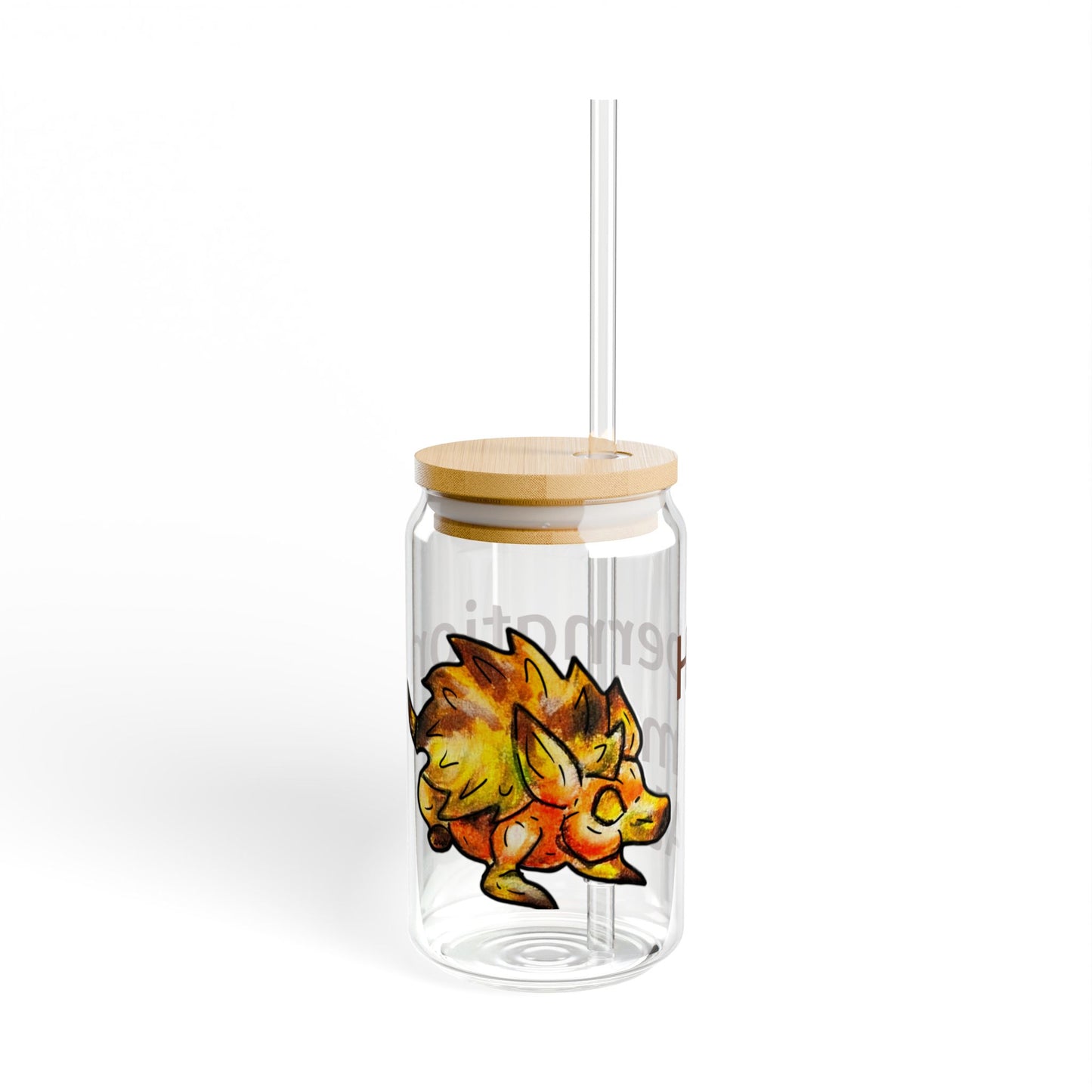 Chibi Aster the Hedgehog-Hibernation Mode: Always- Chibi Hedgehog- Cute Animal - Sipper Glass, 16oz