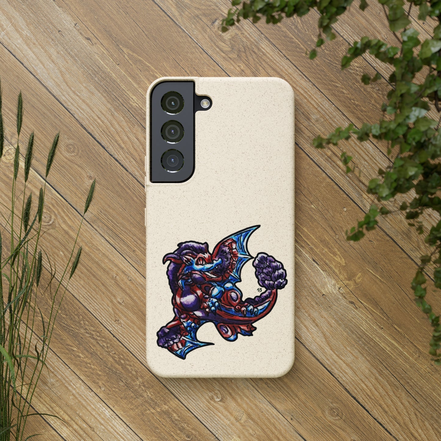 Cutesy January Dragon Twirl Biodegradable Cases