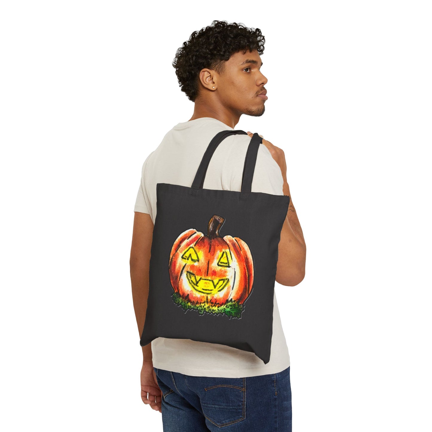 Halloween Cotton Canvas Tote Bag