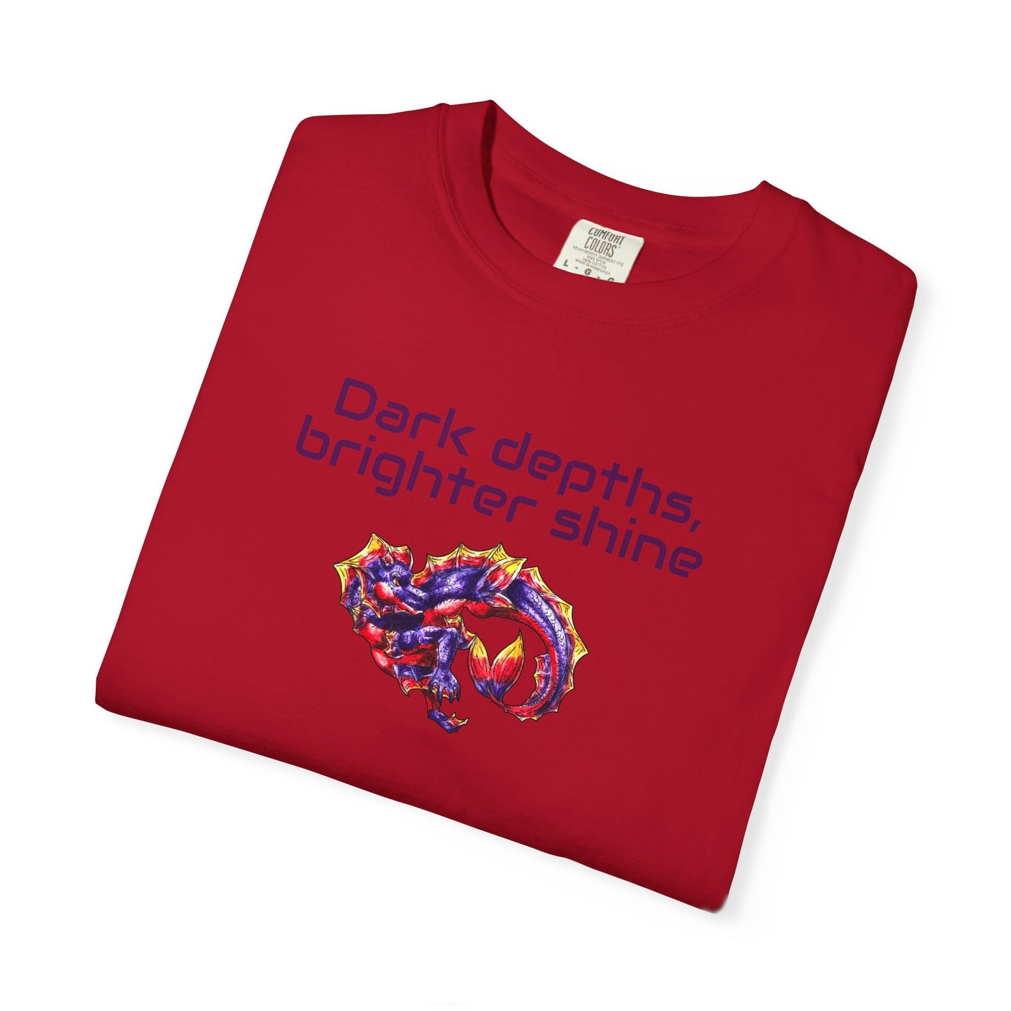 Baby Sunset Hippocampus- Depths & Shine- Marine Fantasy Illustration- Fantasy Ocean Art- T-Shirt