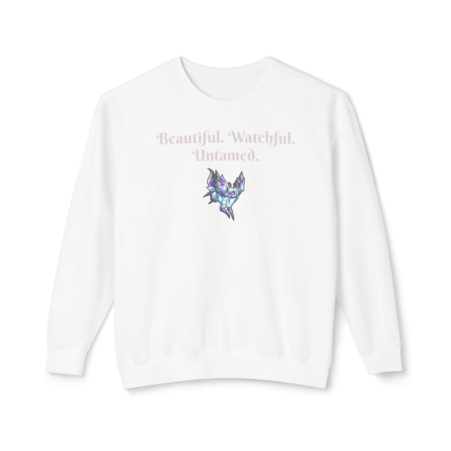 Chib Seleste the Peryton- Untamed- Fantasy Creature- White Deer Bird- Crewneck