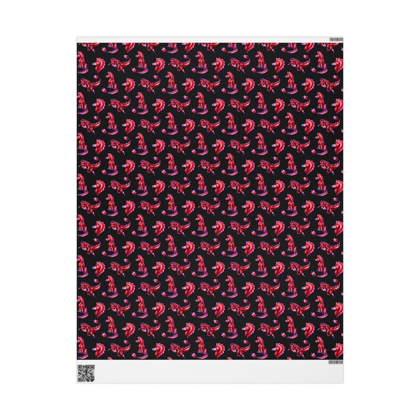 Chibi Mehr the Garudimimus- Pattern- Feathered Dino- Prehistoric Dinosaur- Wrapping Paper