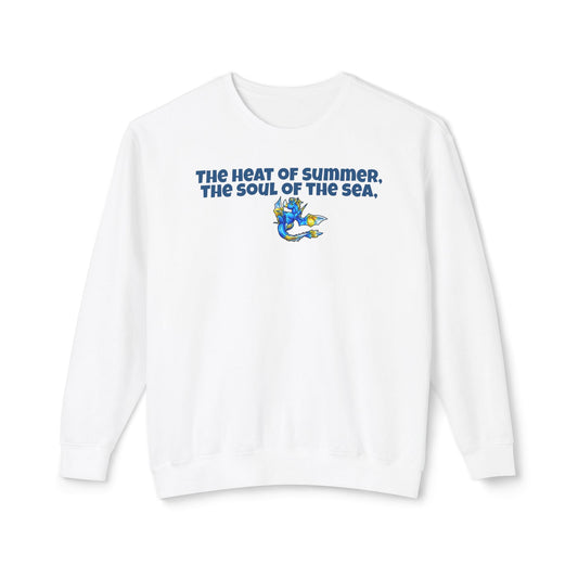 Chibi Summer Dragon- Heat & Soul- Summer Fantasy- Sunlit Tide Dragon- Crewneck