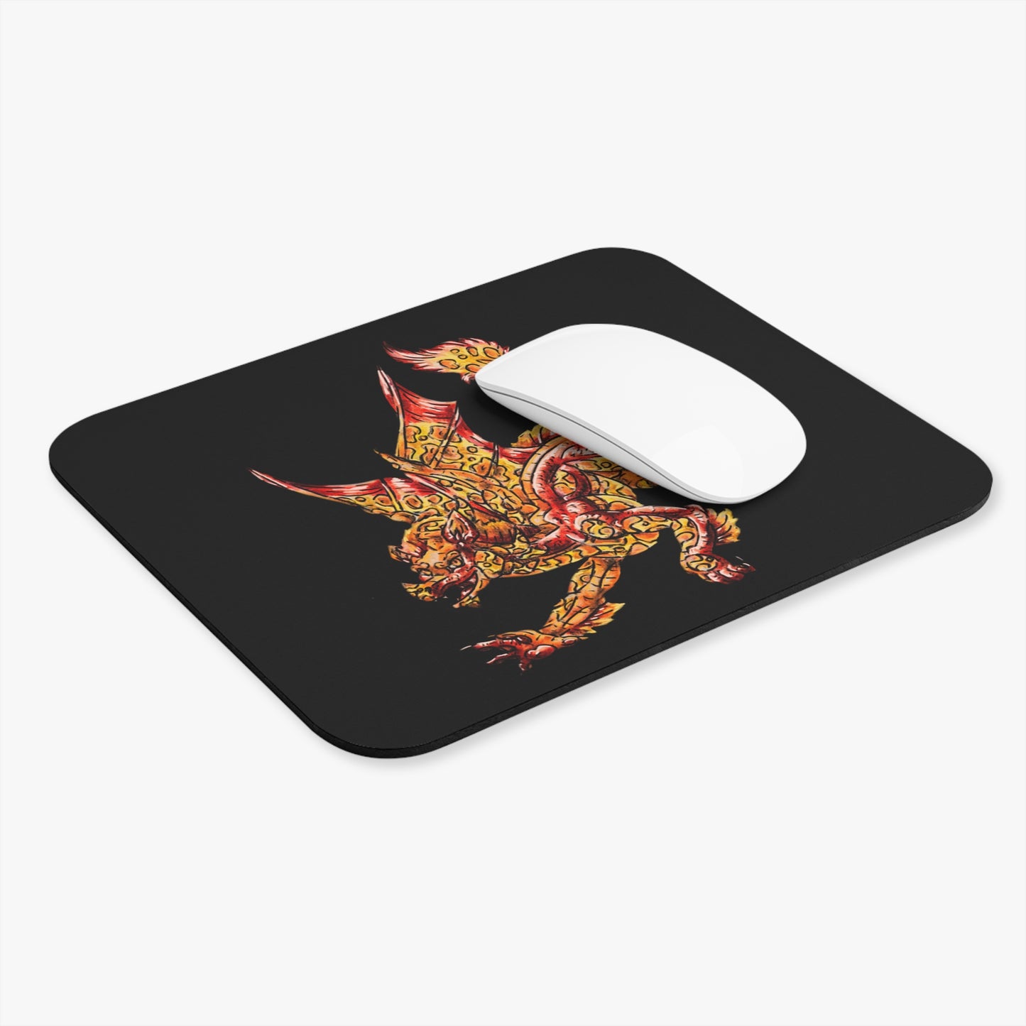 Cutesy Fire Dragon Mouse Pad (Rectangle)