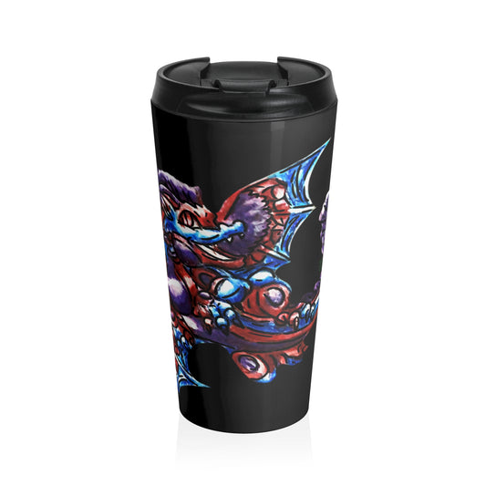 Cutesy January Dragon Twirl Stainless Steel Travel Mug