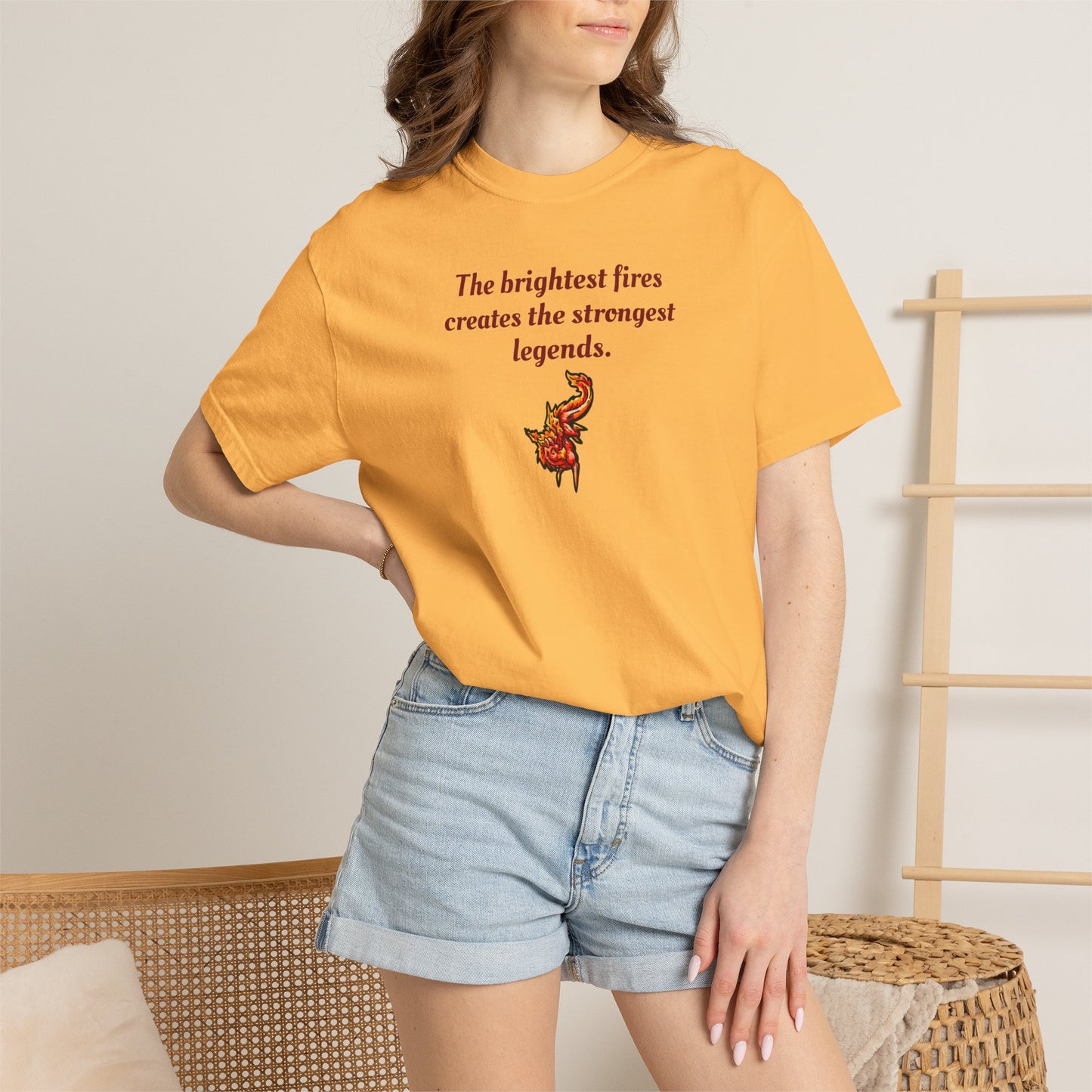 Chibi Fire Dragon- Strongest Legends- Elemental- Fantasy Dragon- T-shirt