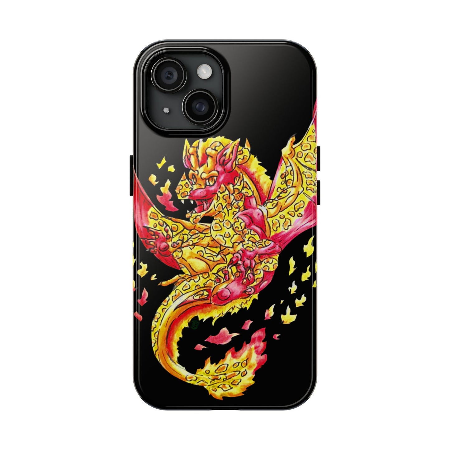 Cutesy Fire Dragon Float Tough Phone Cases