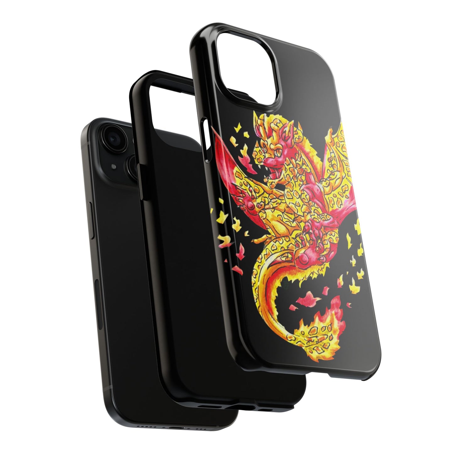 Cutesy Fire Dragon Float Tough Phone Cases