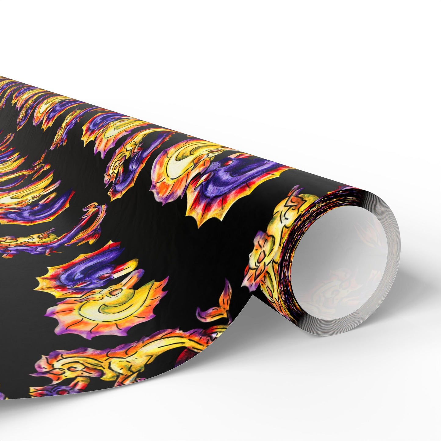 Chibi Dual Hippocampus – Pattern- Dual Ocean Fantasy Art – Hippocampus Pair- Wrapping Paper