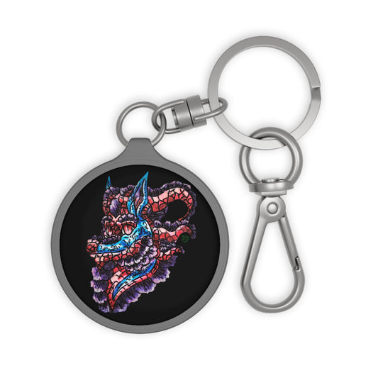 January Dragon Head Keyring Tag