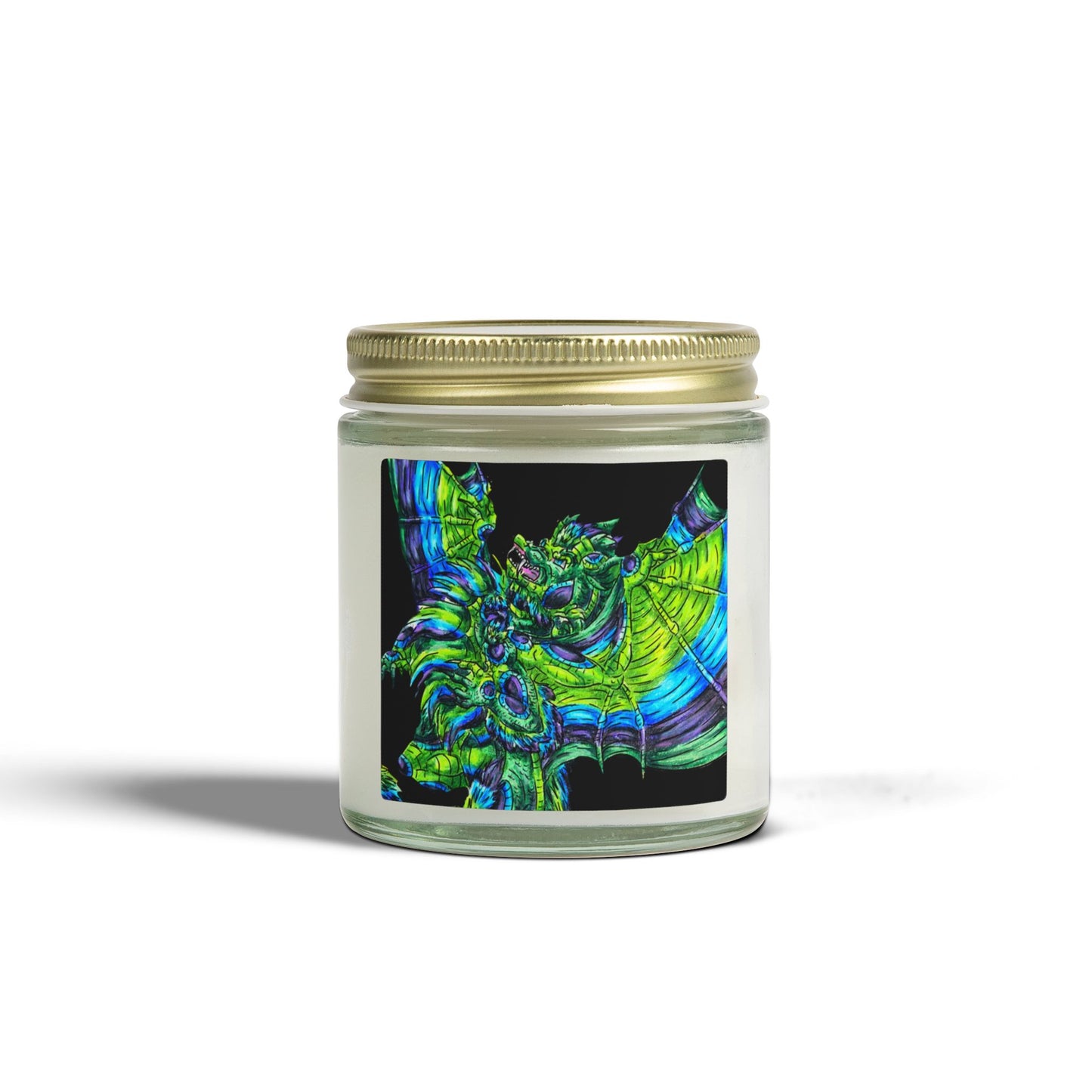 Arlith- Emerald Dragon – Aggressive Green Fantasy Dragon Art – Mythical Creature Decor – Dragon Lover Gift Scented Candles