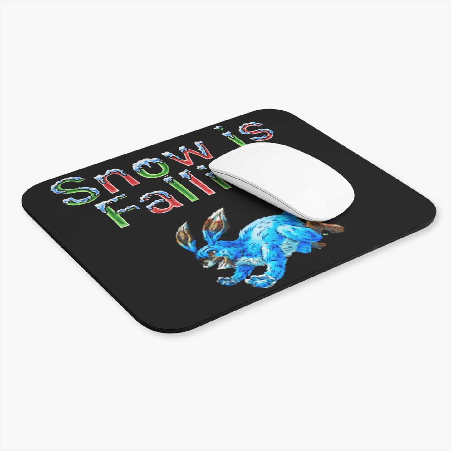 Snow the Rabbit Mouse Pad (Rectangle)