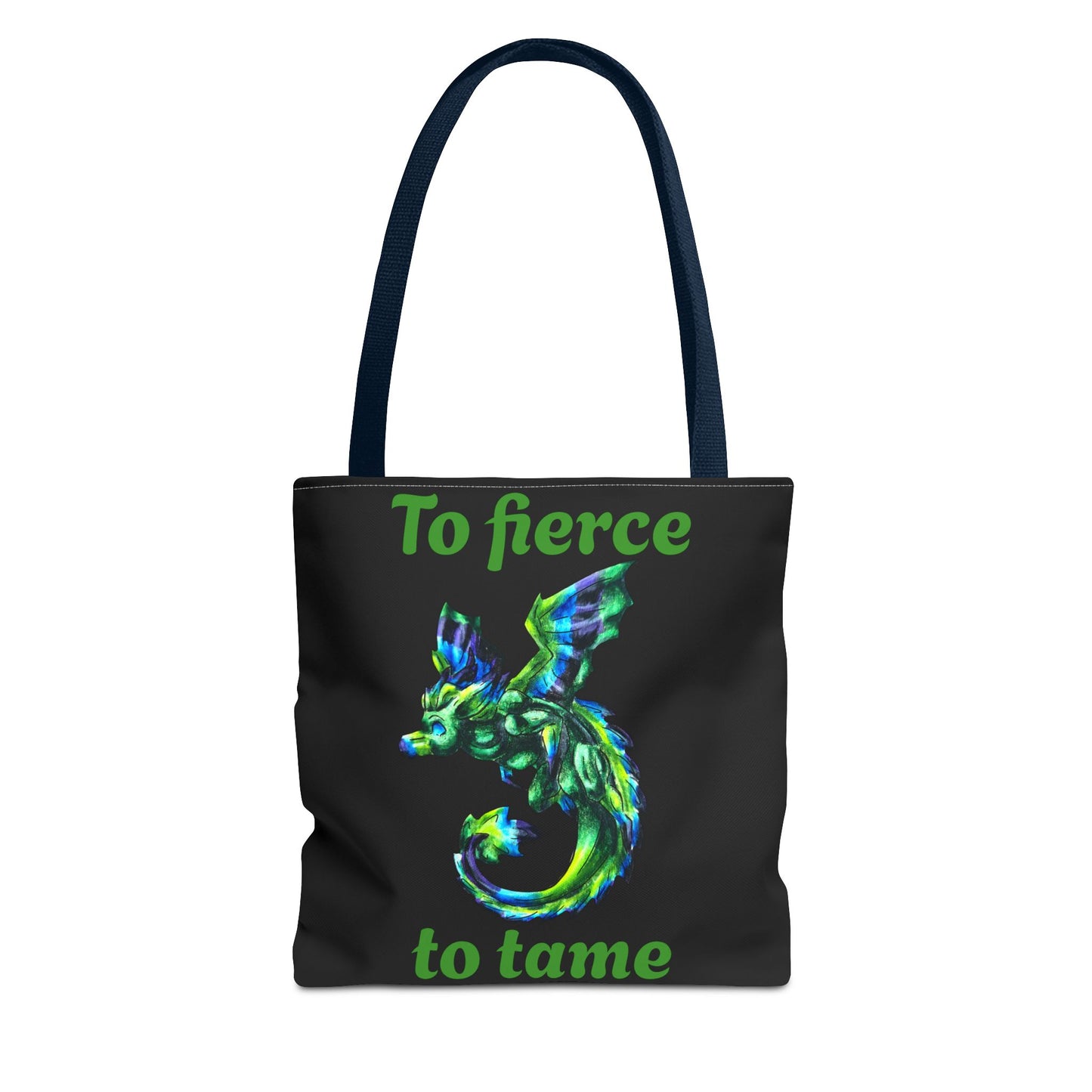 Chibi Arlith the Dragon- Green Dragon- Fantasy- Two-toned Tote Bag
