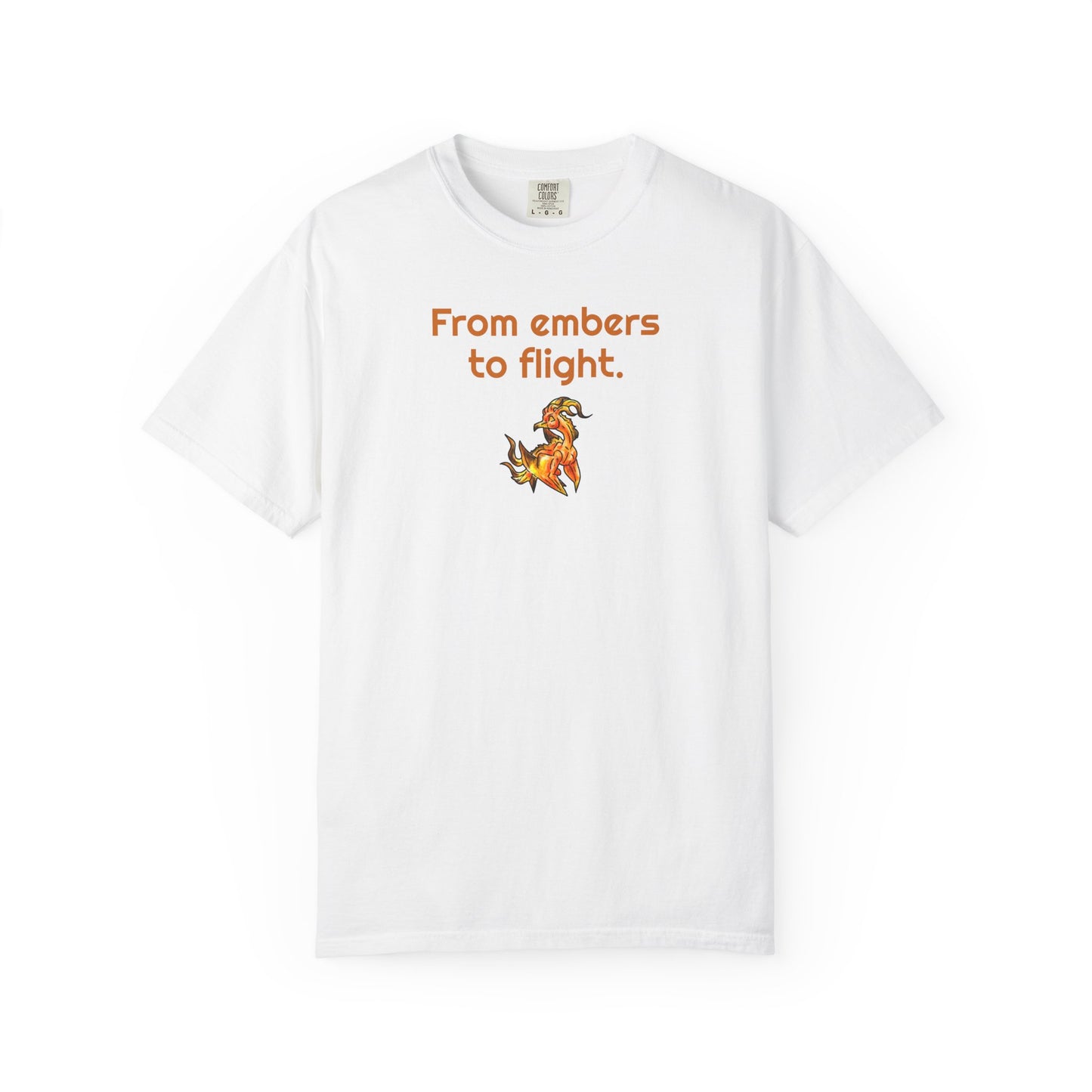Chibi Cayene the Pheonix- Embers- Fantasy Bird Illustration- Majestic Phoenix- T-shirt