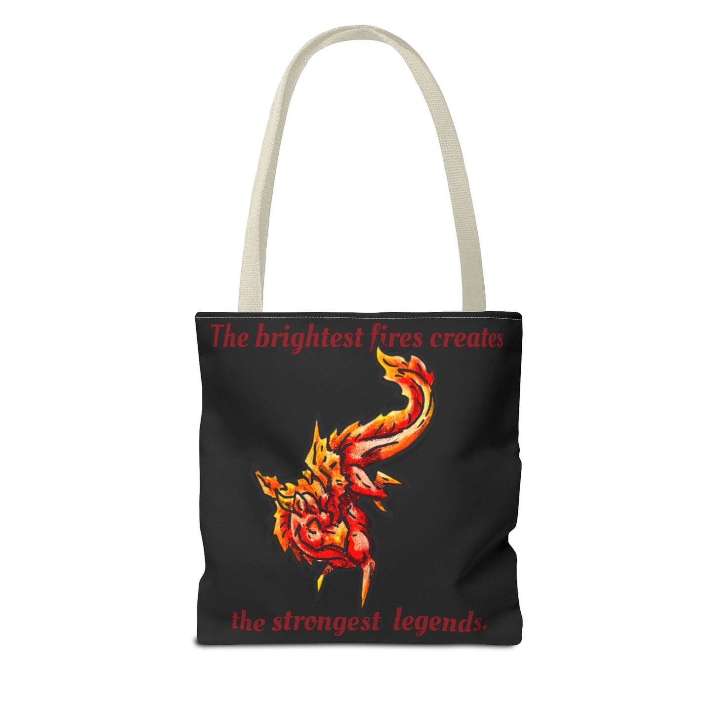 Chibi Fire Dragon- Elemental- Fantasy Dragon- Double-sided Tote Bag