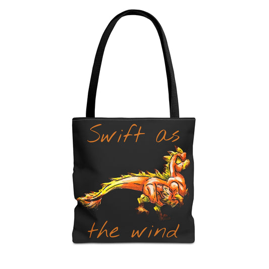 Chibi Caena the Raptor- Dinosaur art- Prehistoric- Two-toned Tote Bag