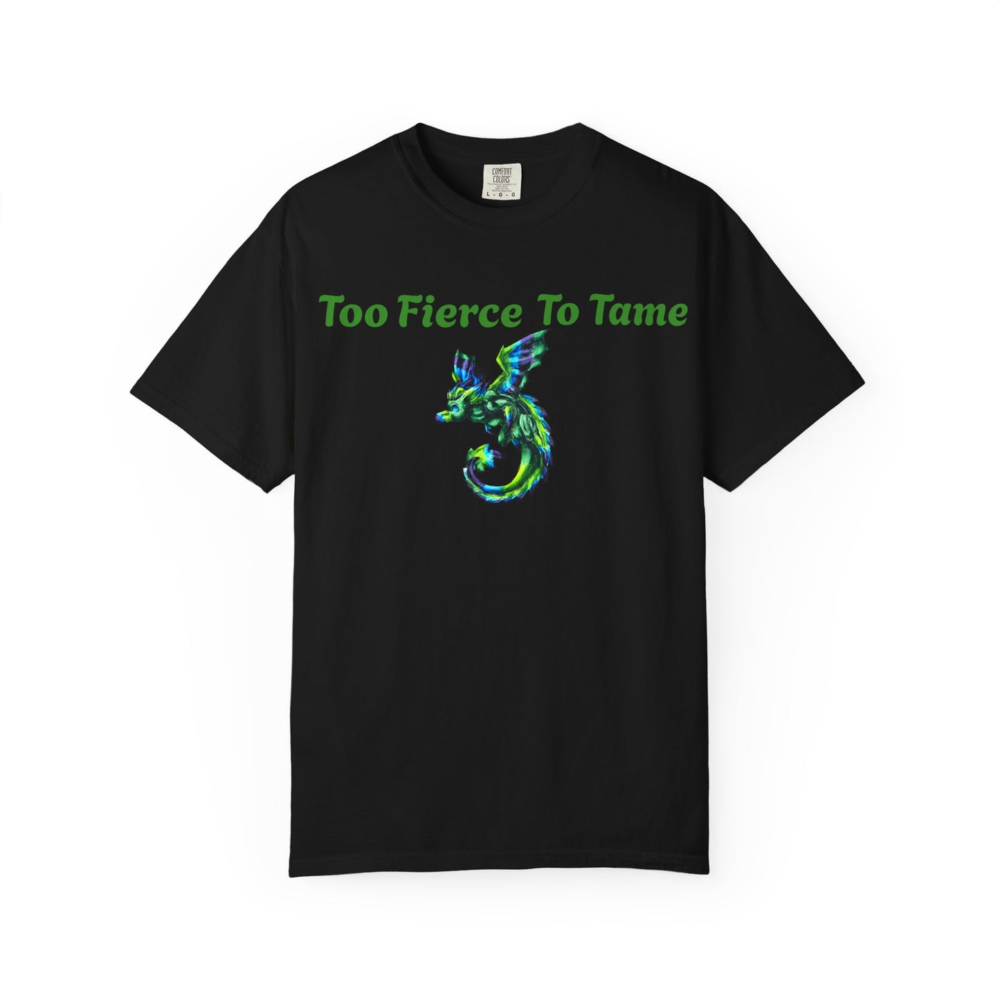 Arlith- Emerald Dragon – Aggressive Green Fantasy Dragon –Too fierce to tame T-shirt – Mythical Creature– Dragon Lover Gift
