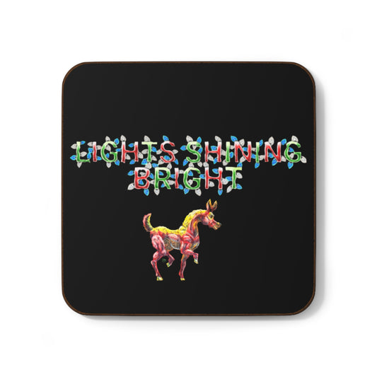 Lights the Doe Hardboard Back Coaster