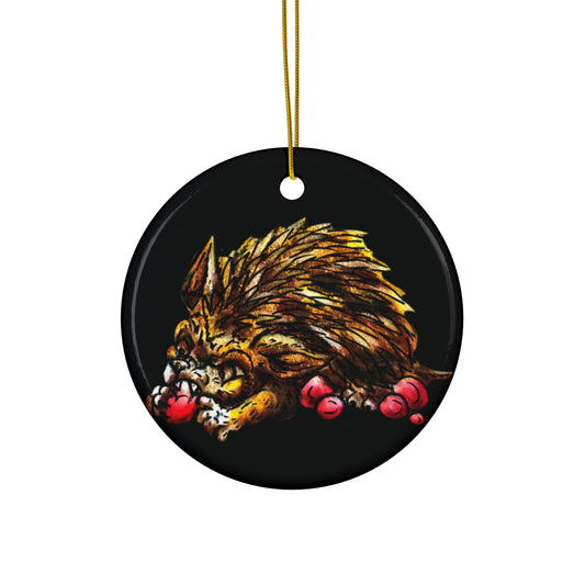 Cider the Hedgehog Ceramic Ornament