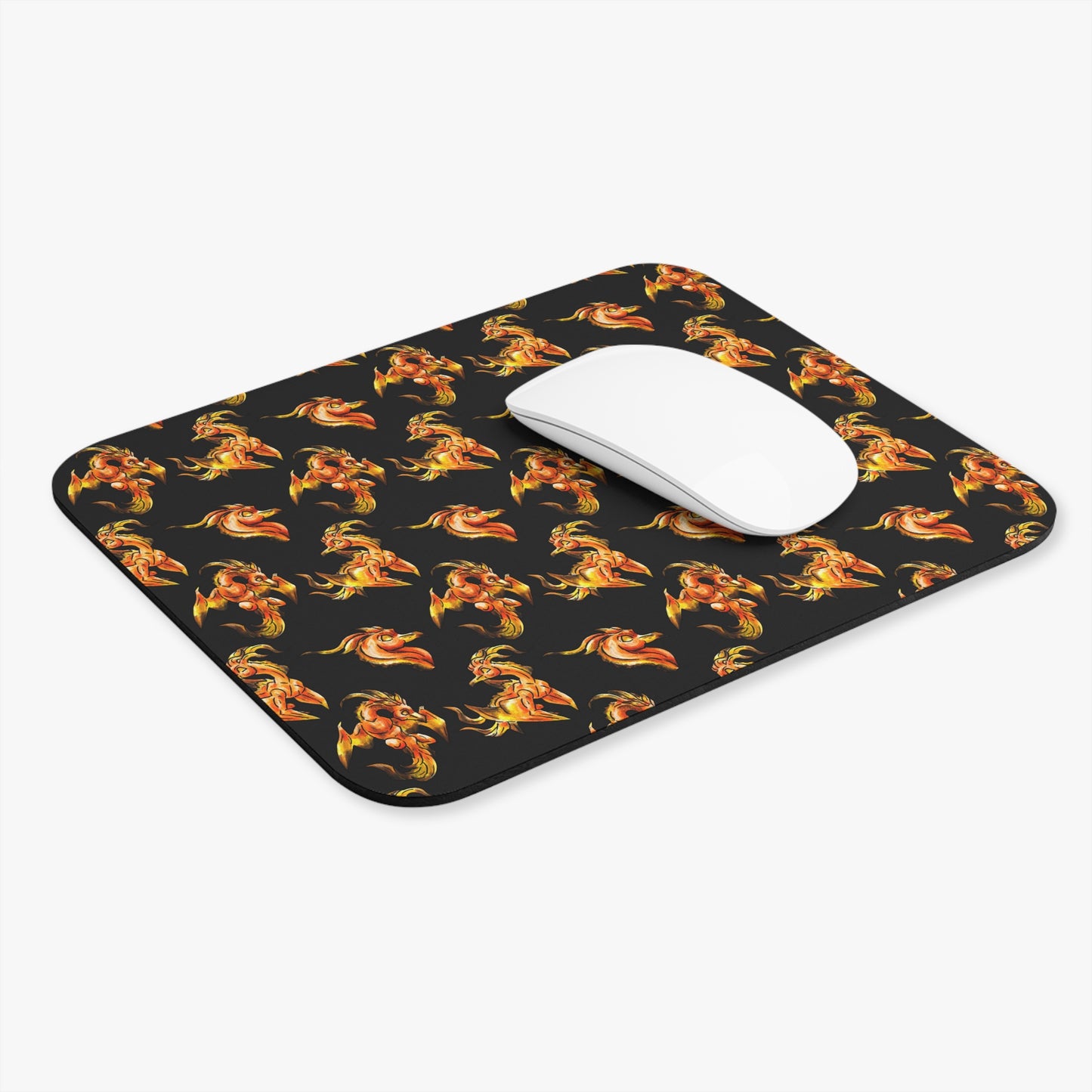Chibi Cayene the Pheonix- Fantasy Bird Illustration- Majestic Phoenix- Mousepad