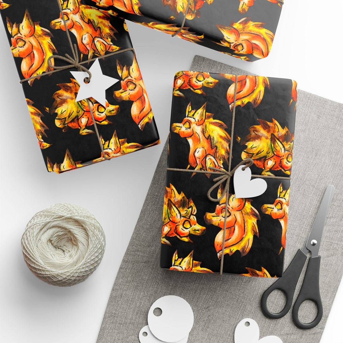 Chibi Aster the Hedgehog- Pattern- Chibi Hedgehog- Cute Animal - Wrapping Papers