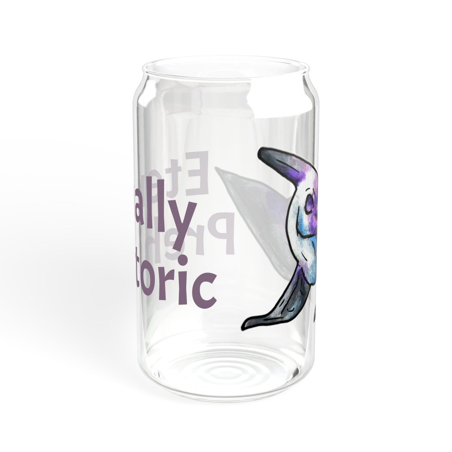 Siln – Eternally Prehistoric - Pterodactyl Art - Flying Dinosaur Illustration - Dinosaur Lover Gift - Sipper Glass, 16oz