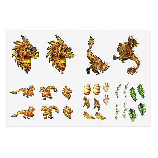 Caena the Raptor Sticker Sheets 6"x4"