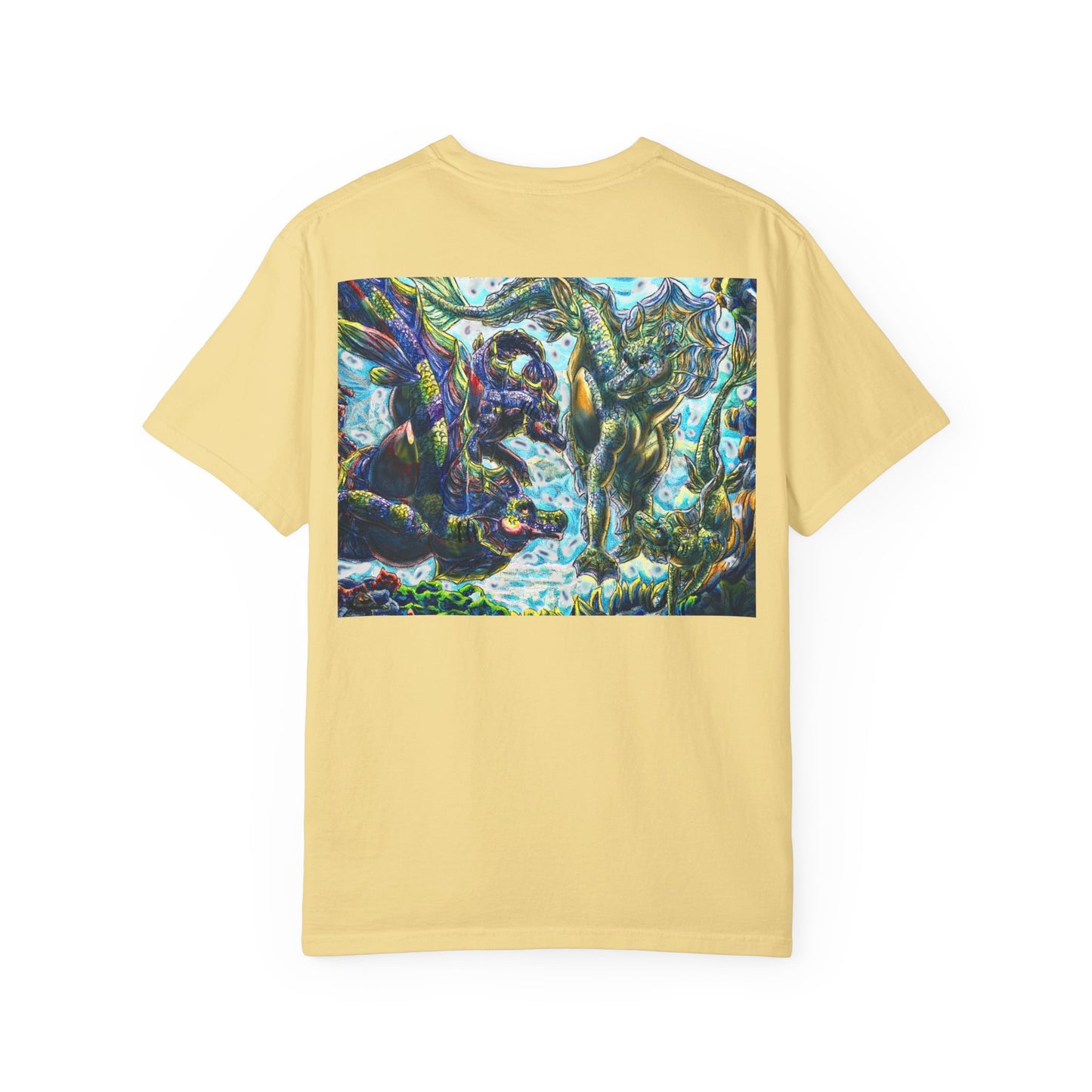 Dual Hippocampus – Dual Ocean Fantasy Art – Hippocampus Pair- T Shirt