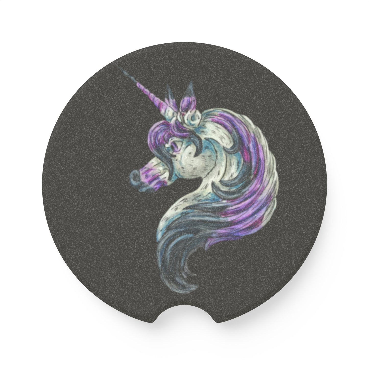 Unicorn Head Soapstone Car Coaster 2 PC