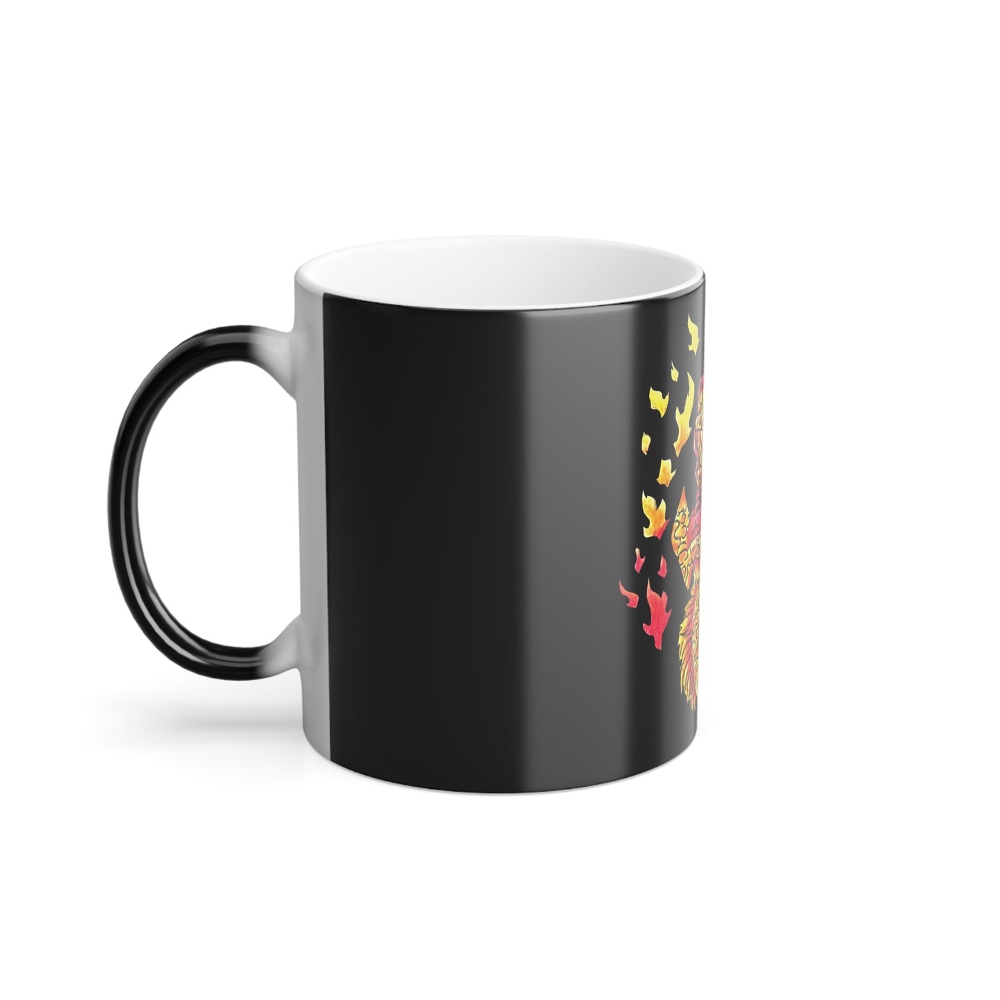 Fire Dragon Head Color Morphing Mug, 11oz