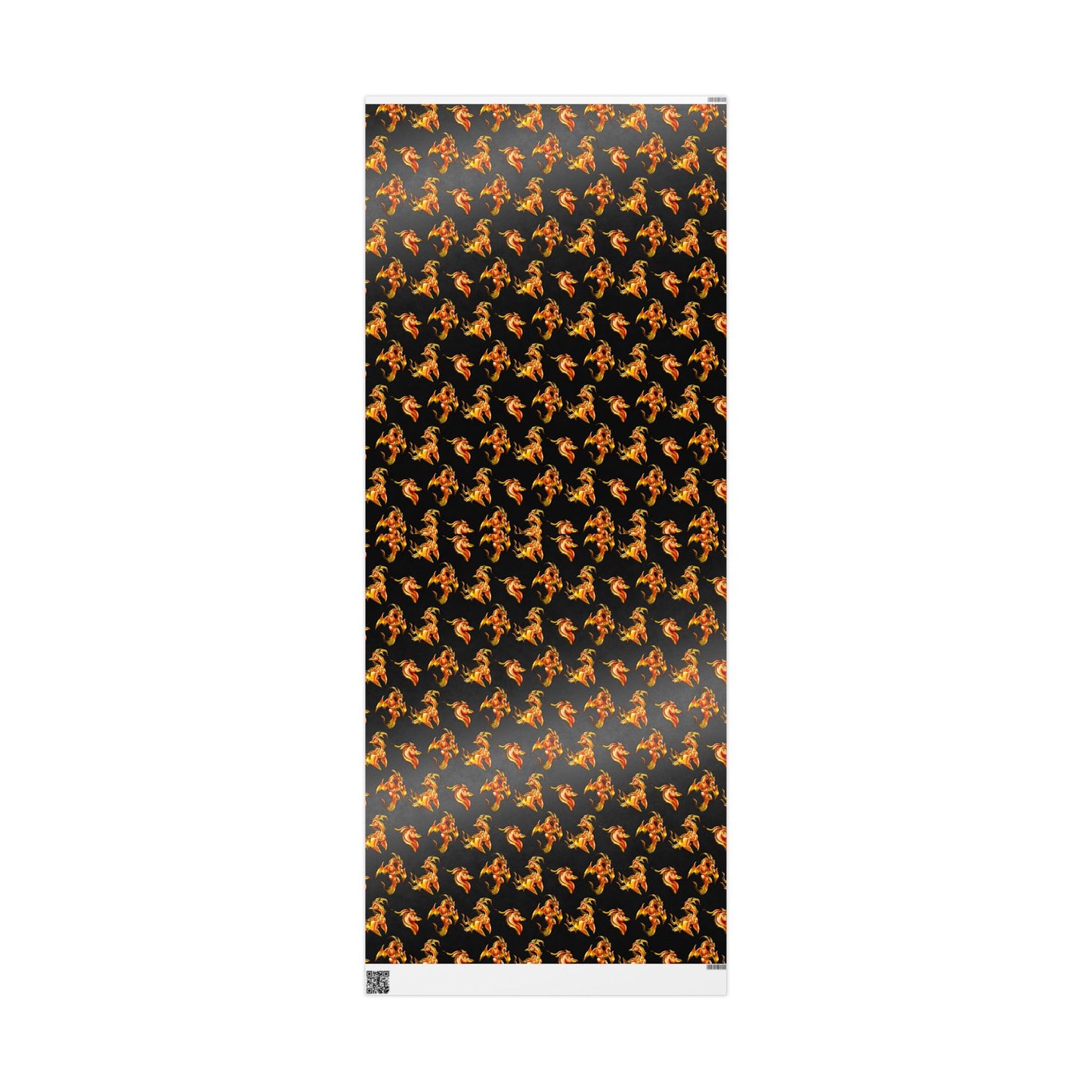 Chibi Cayene the Pheonix Pattern- Fantasy Bird Illustration- Majestic Phoenix- Wrapping paper