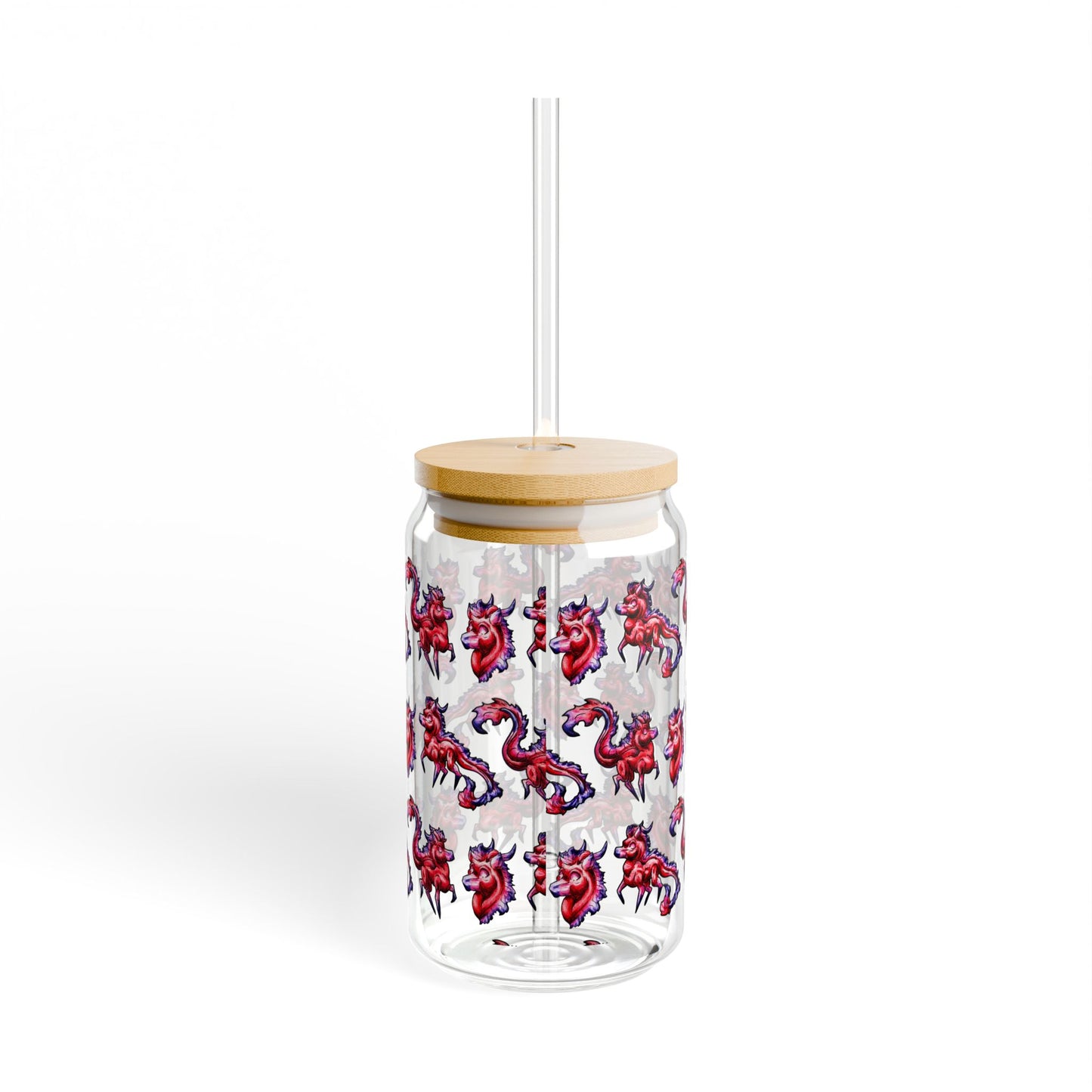Myer the Kirin Pattern- Chibi Kirin- Cute Animal - Sipper Glass, 16oz
