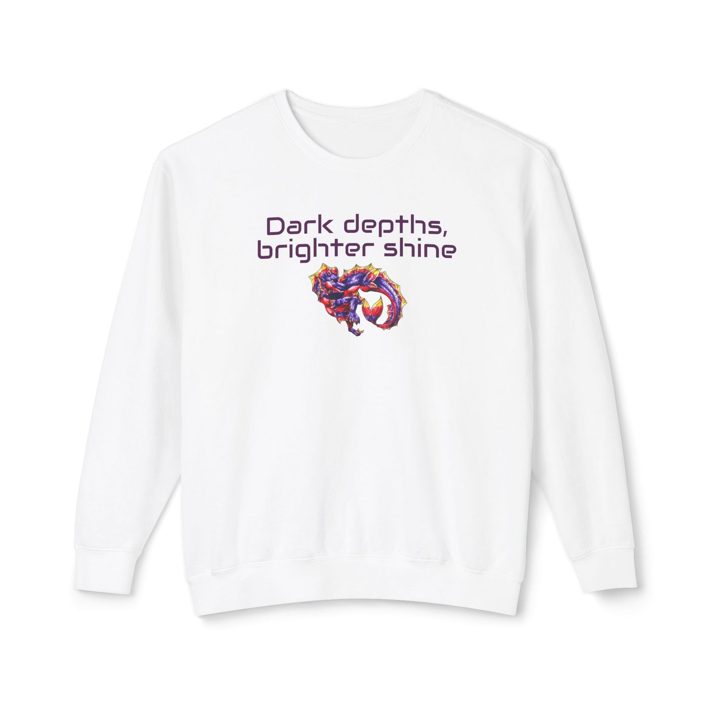 Baby Sunset Hippocampus- Depths & Shine- Marine Fantasy Illustration- Fantasy Ocean Art- Unisex Crewneck