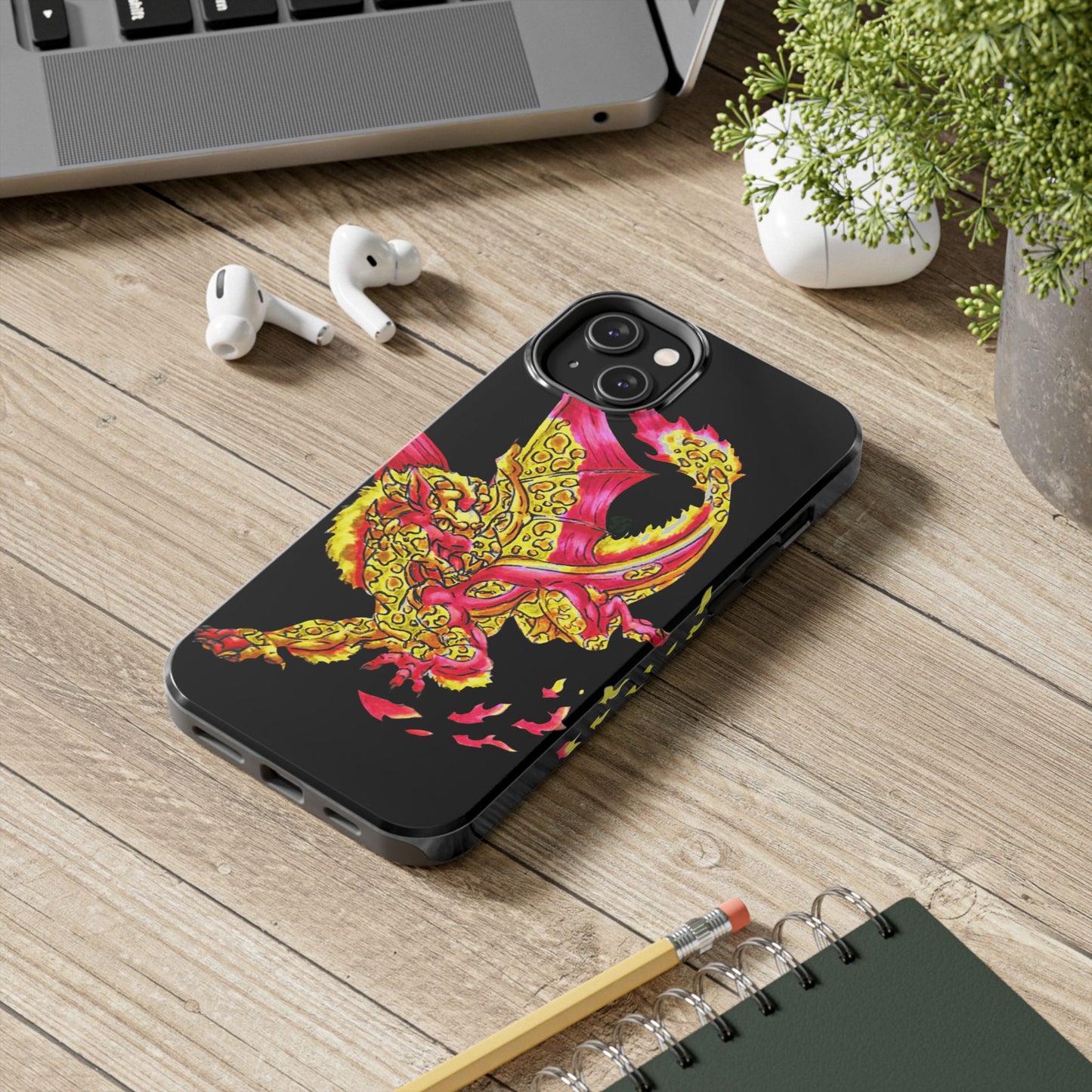 Cutesy Fire Dragon Fly Tough Phone Cases