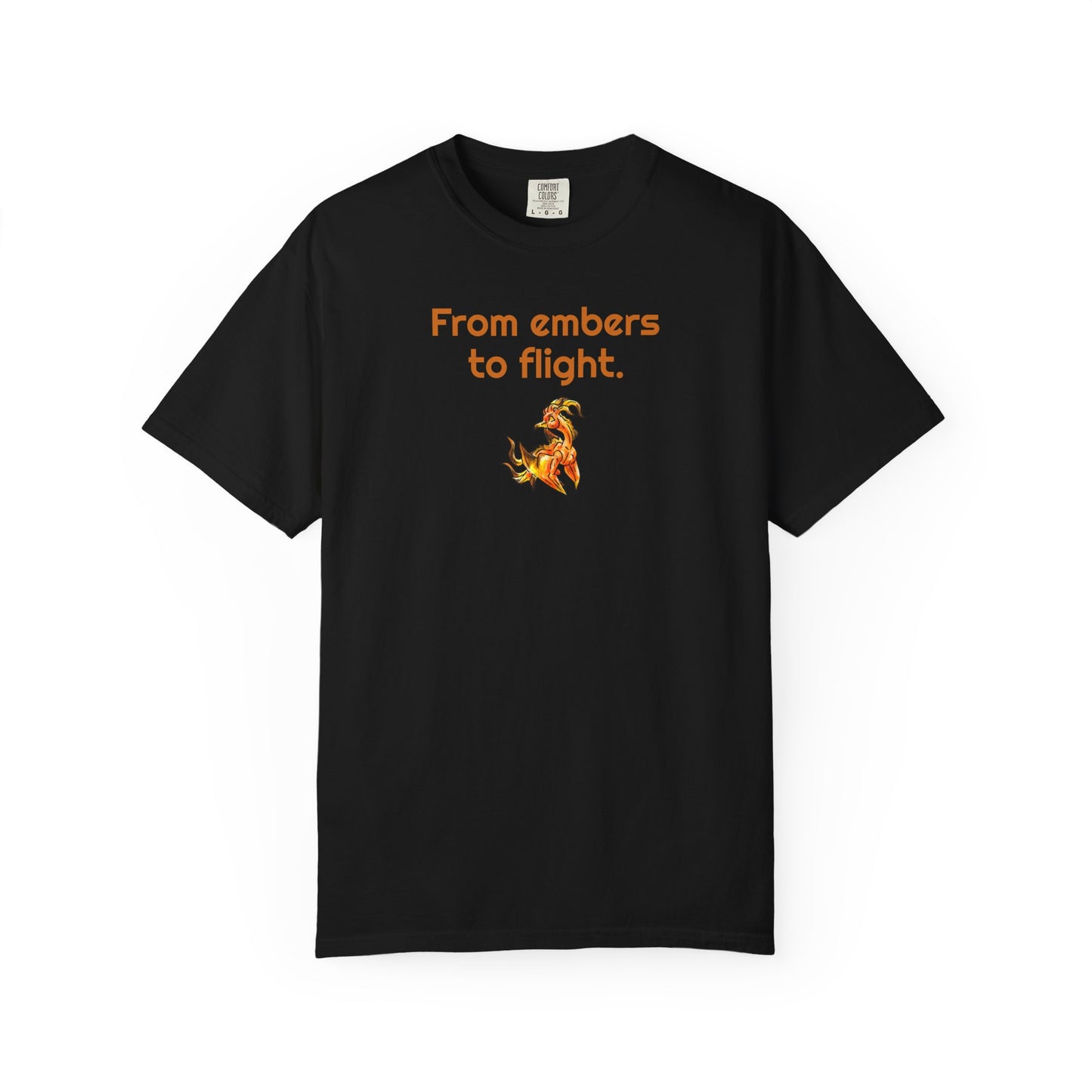 Chibi Cayene the Pheonix- Embers- Fantasy Bird Illustration- Majestic Phoenix- T-shirt