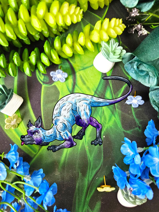 Slictine the Cat- Fantasy Cat- Cute Creature Art- Nature Animal- Body Sticker