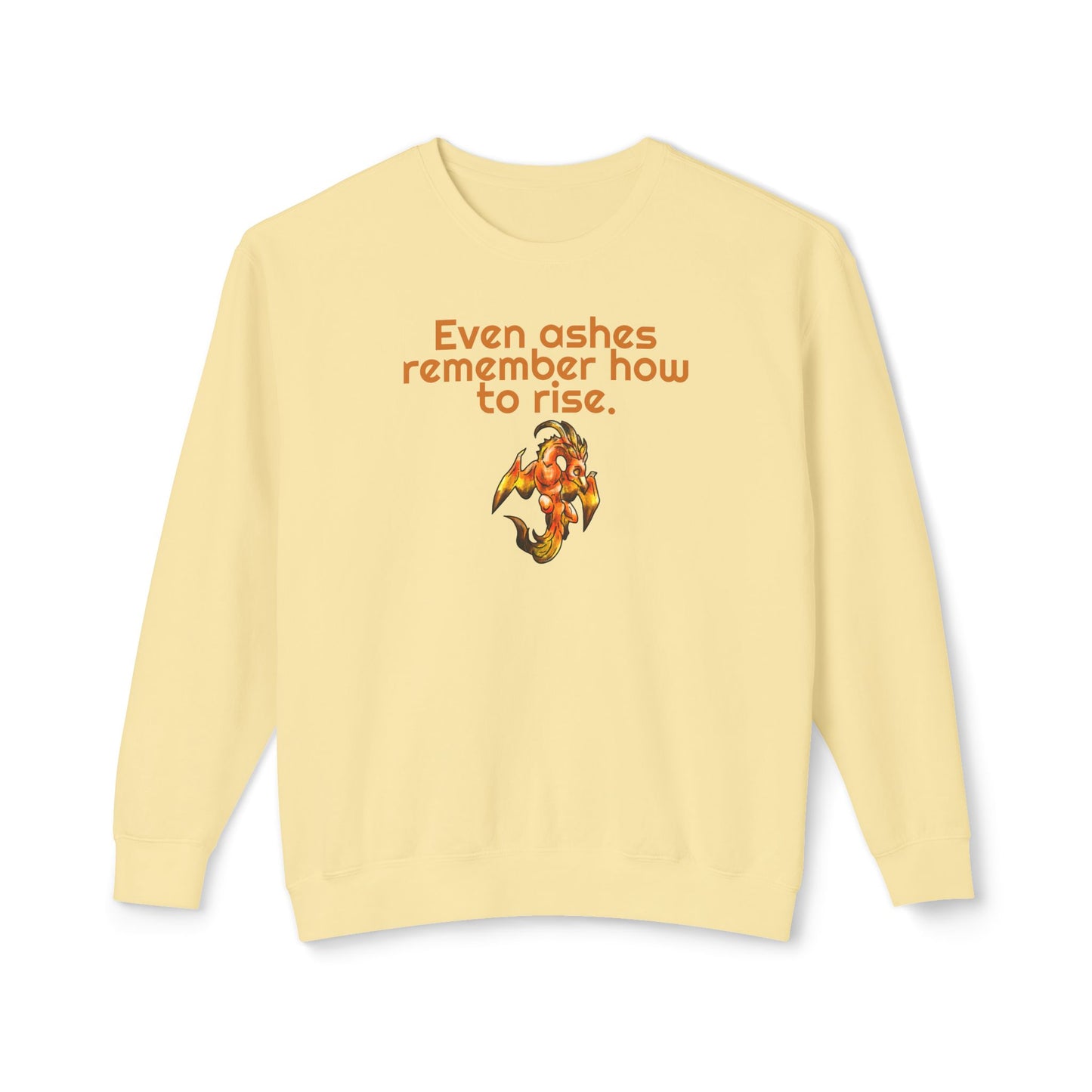 Chibi Cayene the Pheonix- Ashes Rise- Fantasy Bird Illustration- Majestic Phoenix- Crewneck