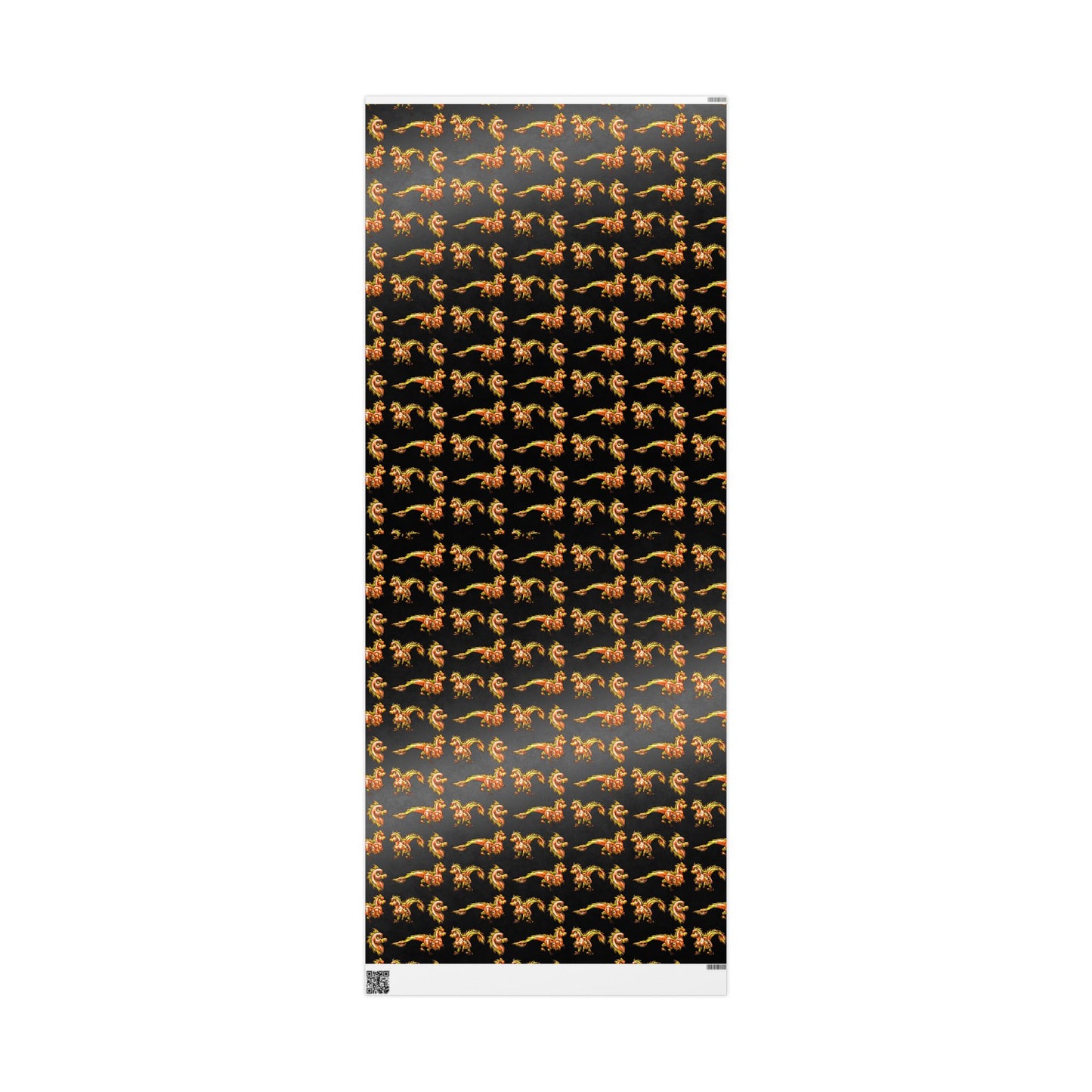 Chibi Caena the Raptor- Pattern- Dinosaur art- Prehistoric- Wrapping Paper