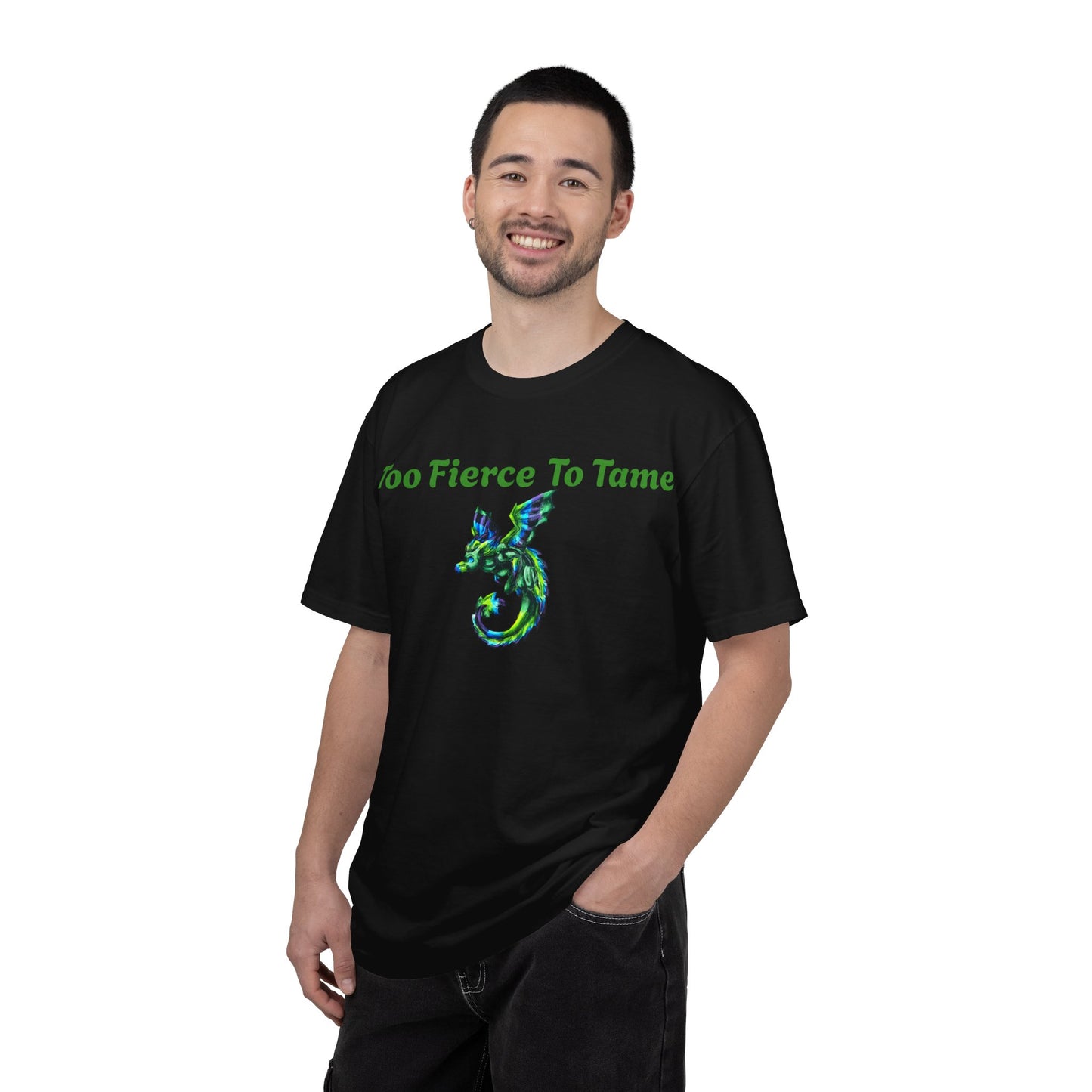 Arlith- Emerald Dragon – Aggressive Green Fantasy Dragon –Too fierce to tame T-shirt – Mythical Creature– Dragon Lover Gift