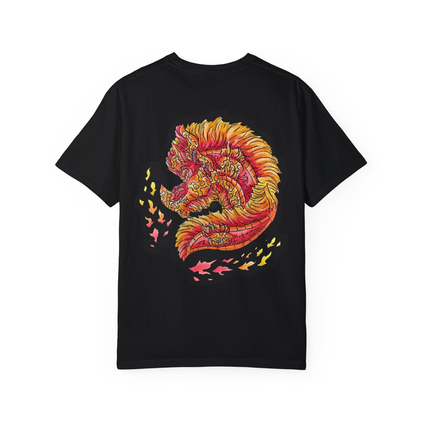 Fire Dragon Head 2 Unisex Garment-Dyed T-shirt