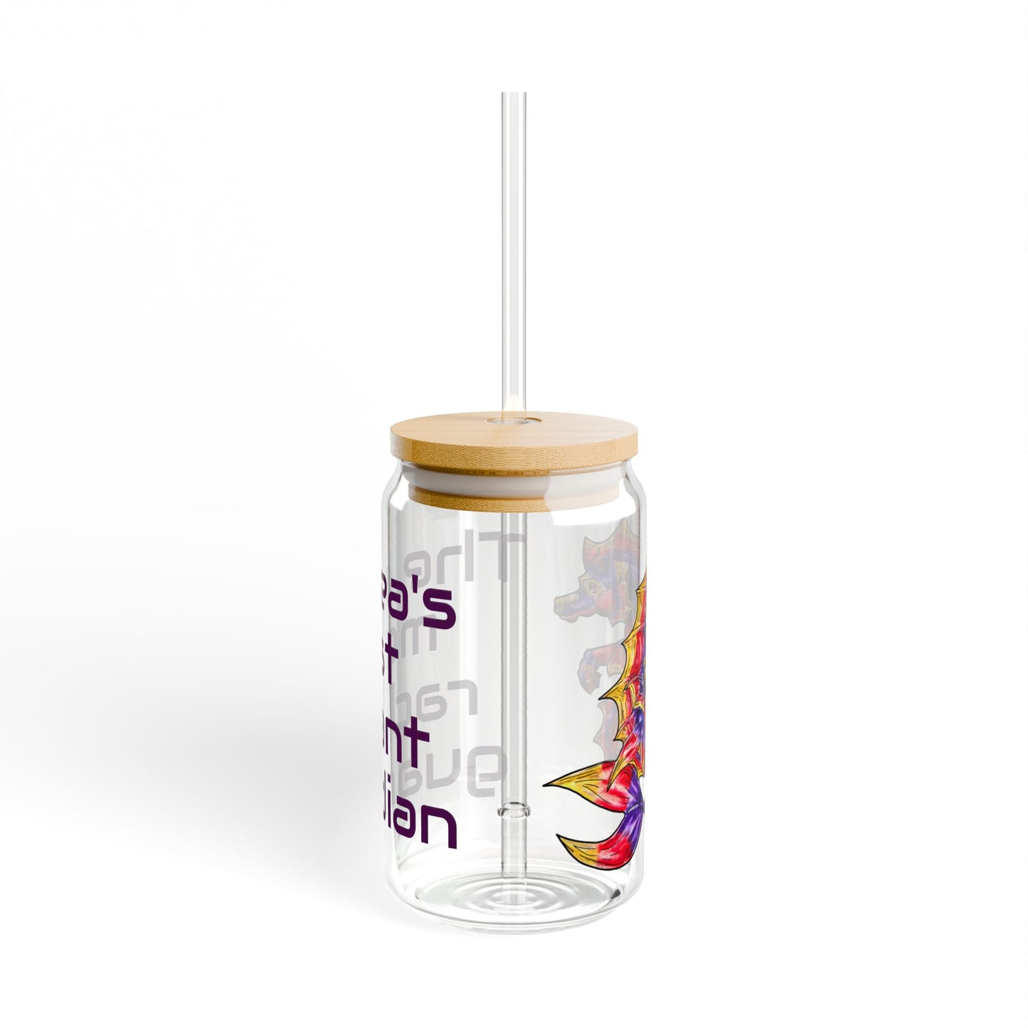 Sunset Hippocampus- The Sea's Guardian- Marine Fantasy Illustration- Fantasy Ocean Art- Glass Tumbler 16oz