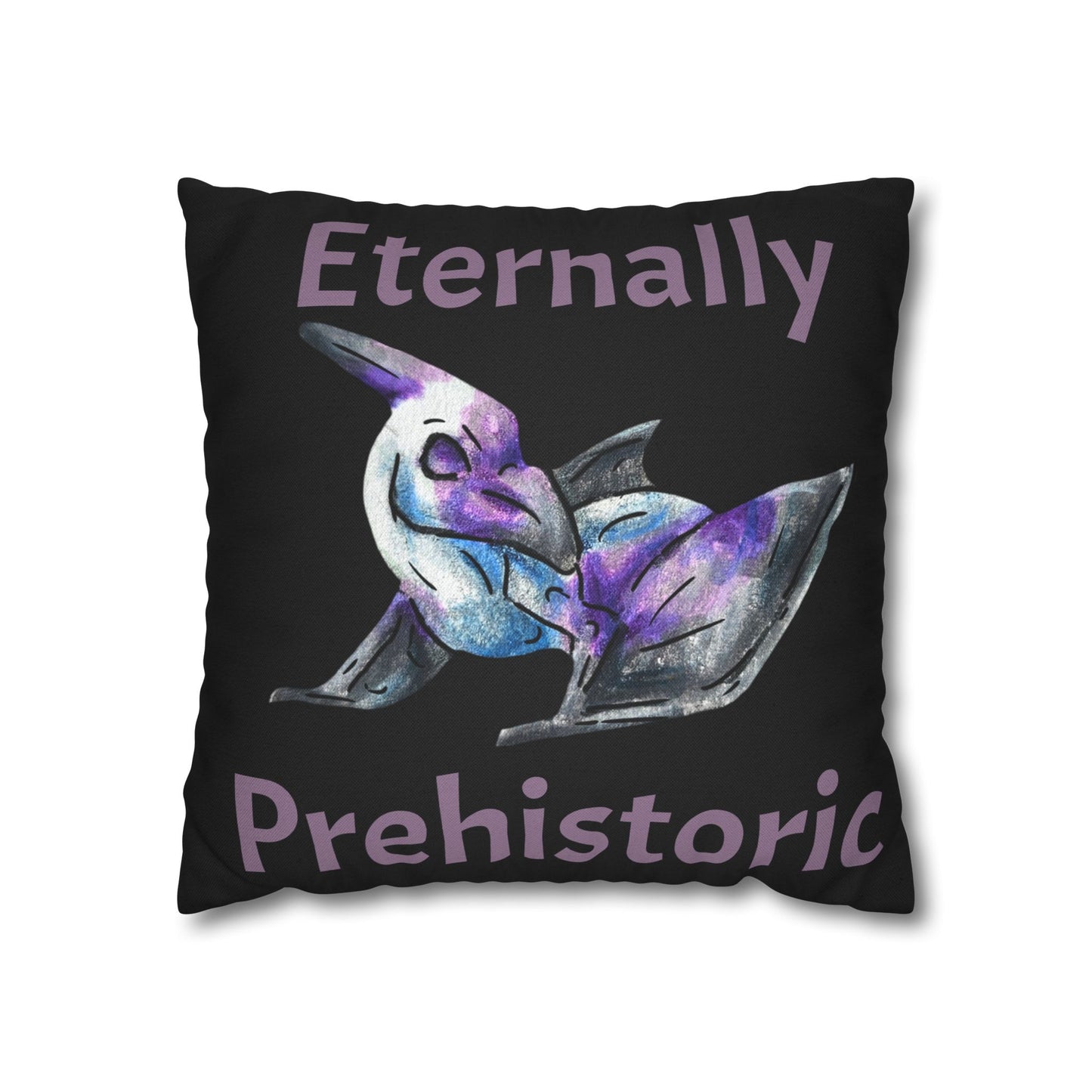 Siln – Fantasy Pterodactyl Art - Double-sided Flying Dinosaur Illustration Spun Polyester Square Pillowcase