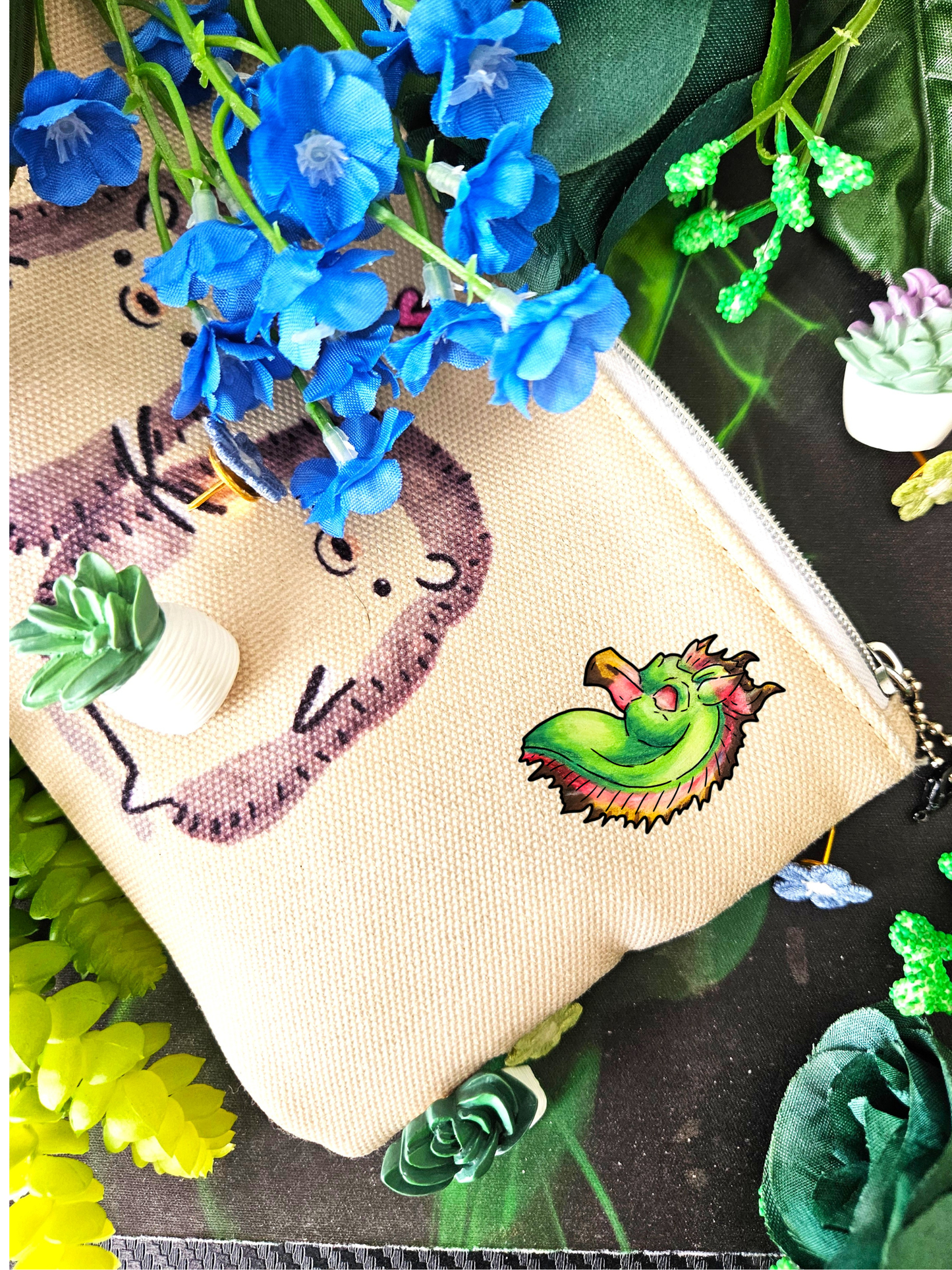 Chibi Spring Dragon- Fantasy Nature- Mythical Creature- Forest Guardian Art - Dragon Lover Gift - 3pk Shrink Pins